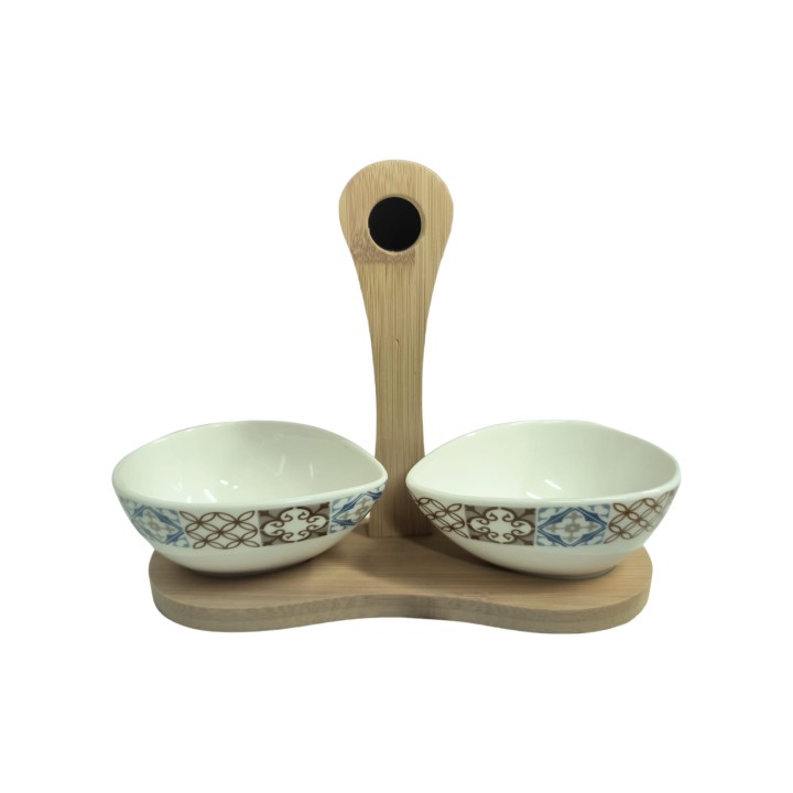 Antipastiera 2 ciotole goccia tiles 19x15 cm madrhelen |…