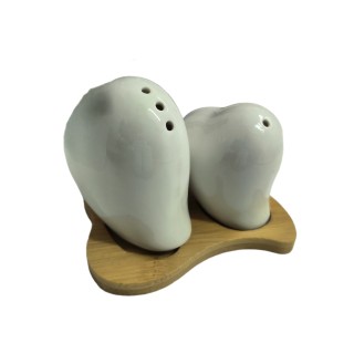 Salee pepe cuori con ceramica e base bamboo 10x8 cm renoir…