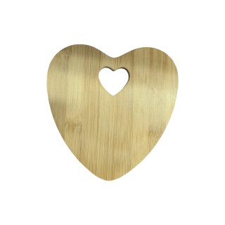 Sottopentola cuore bamboo 18x17 cm renoir | CarinCasa