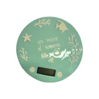 Bilancia porcellana mare verde 18 cm | CarinCasa