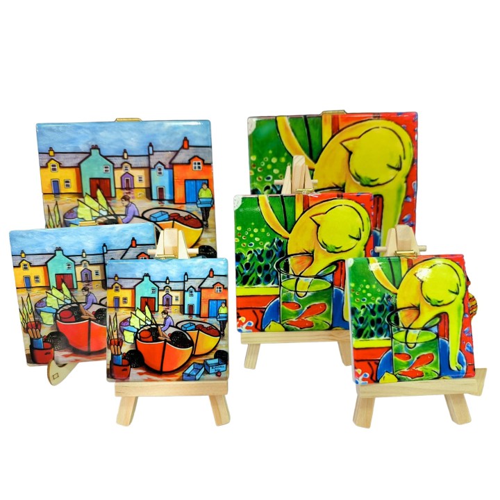 Magnete in ceramica con dipinto Mattonella assortite 8…