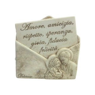 Maria bassorilievo lettera 10x9,6 cm Sacra famiglia |…