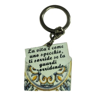 Deruta portachiavi maiolica "la vita" | CarinCasa
