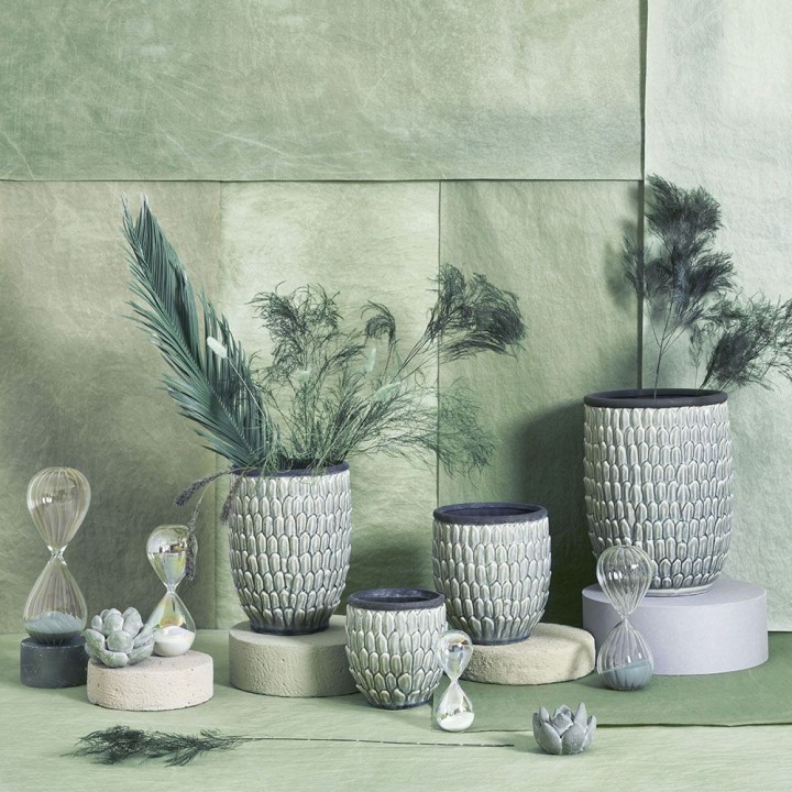 Vaso in ceramica verde Victoria