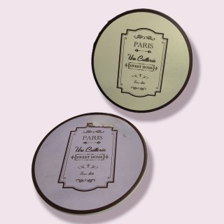 Sottopentola rotondo shabby crema e lilla assortiti 16 cm |…