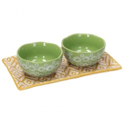 Antipastiera tognana 3pz multicolore Andrea Fontebasso 24X14,5 cm