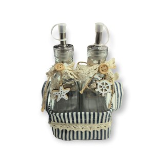 Menage o/a/s/p vetro + juta 11x10x20 cm | CarinCasa