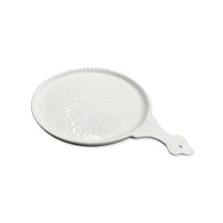 Mythos skin tagliere rotondo cm 30x22 bianco fade