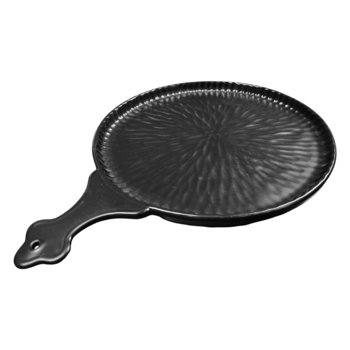 Mythos skin tagliere rotondo cm 30x22 nero fade | CarinCasa