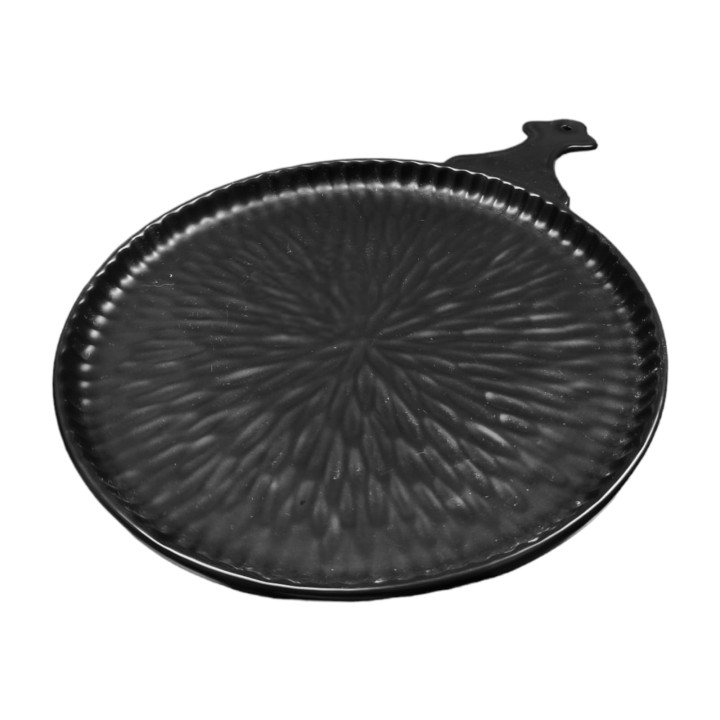 Mythos skin tagliere rotondo cm 30x22 nero fade | CarinCasa