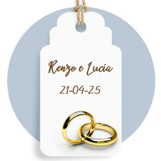 Bigliettino Tag bianca vuota 3x5,3 cm | CarinCasa