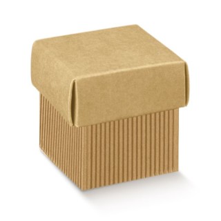 Scatola fondo e coperchio onda avana 120x120x150 mm…