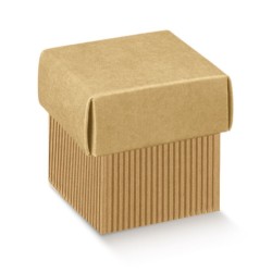 Scatola fondo e coperchio onda avana 120x120x150 mm - 12x12x15 cm