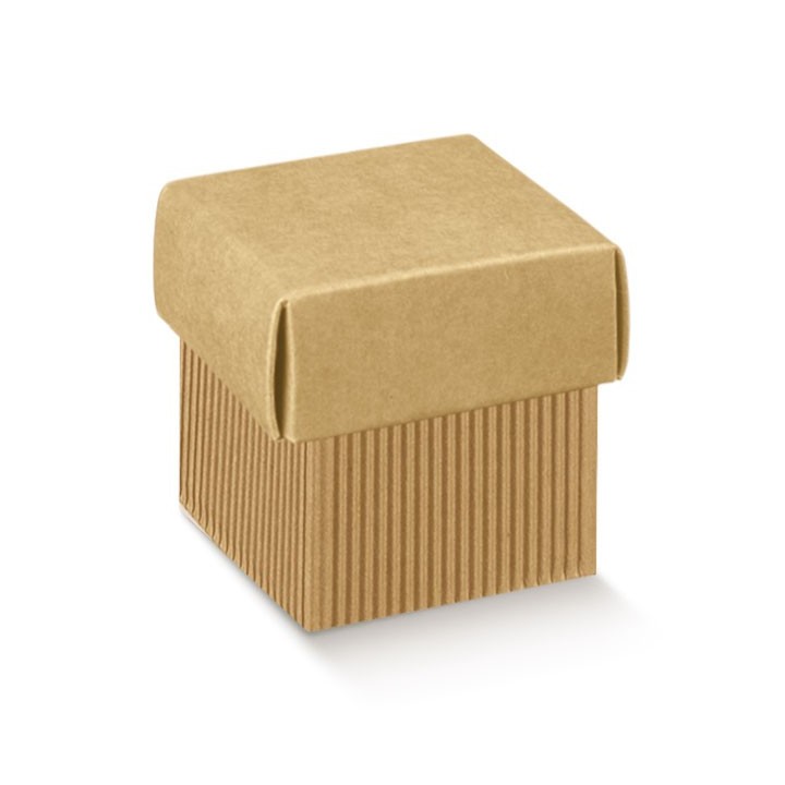 Scatola fondo e coperchio onda avana 120x120x150 mm…