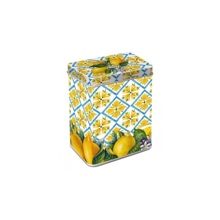 Barattolo biscottiera in latta con coperchio-ass. 2 decori…