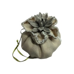 Sacchetto elegance harmony con applicazione tortora