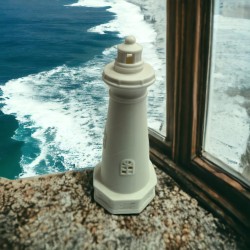 Faro grande con led ceramica 8x20 cm