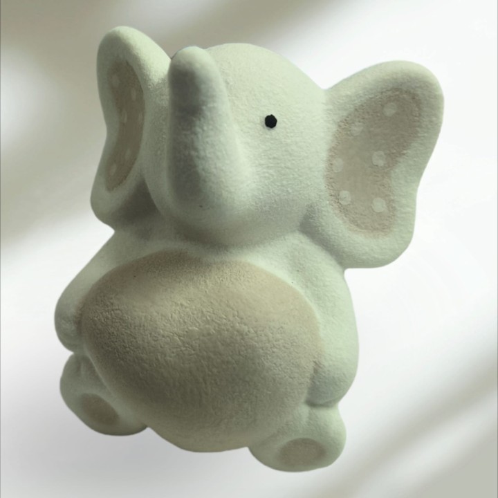 Elefante tortora pois con cuore 6x7 cm | CarinCasa