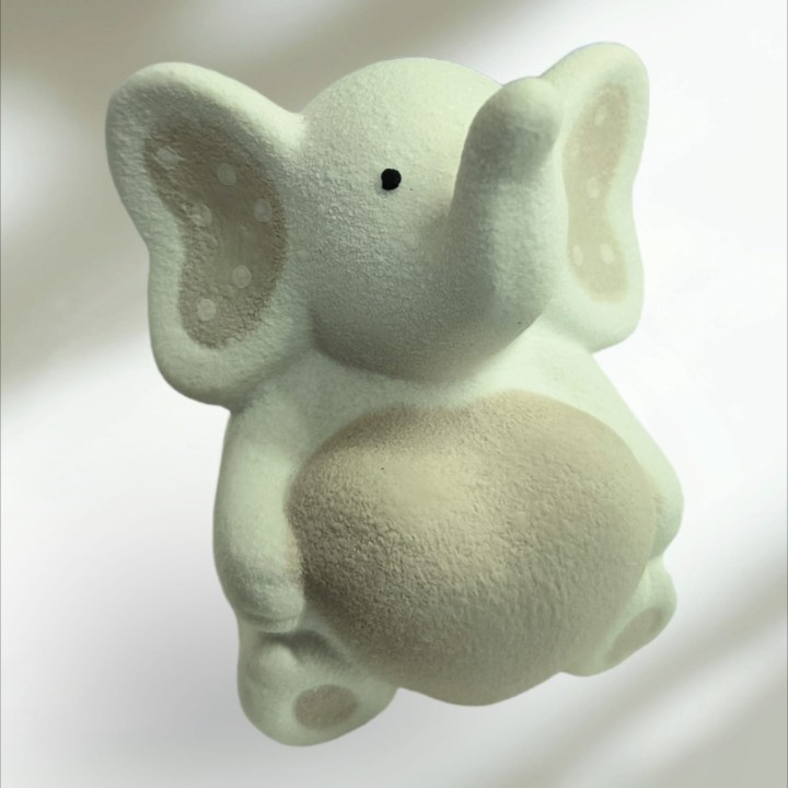 Elefante tortora pois con cuore 6x7 cm | CarinCasa