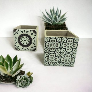 Vaso assortiti nei colori 11x11 cm | CarinCasa