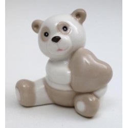 Panda porcellana 6,5 cm tortora