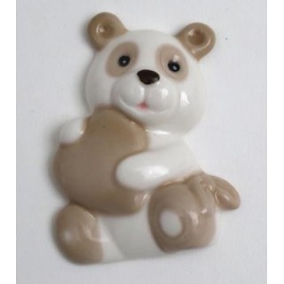 Panda porcellana calamita 6,5 cm tortora | CarinCasa