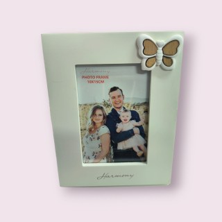 Portafoto Harmony sunny in legno bianco 10x15h cm |…