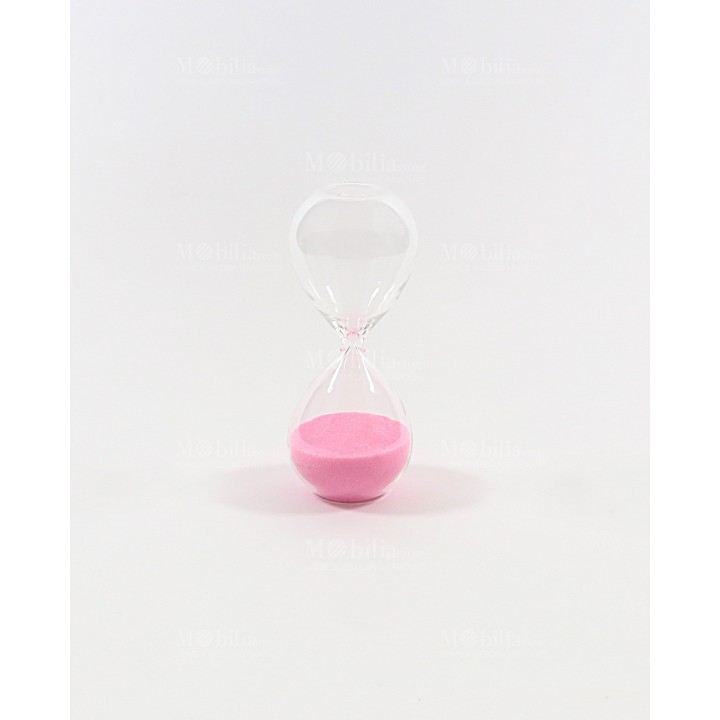Clessidra mini ø3x6 cm sabbia rosa | CarinCasa