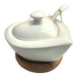 Zuccheriera con cucchiaio base legno debora carlucci 10x8…