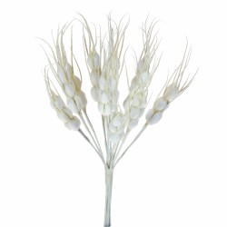 Spiga in carta lunghezza 5 cm bianca