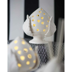 Pigna cuoricini con led 5x9 cm