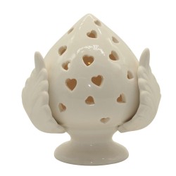 Pigna cuoricini con led 10x13 cm