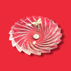 Piattino in vetro con applicazione farfalla harmony 12 cm
