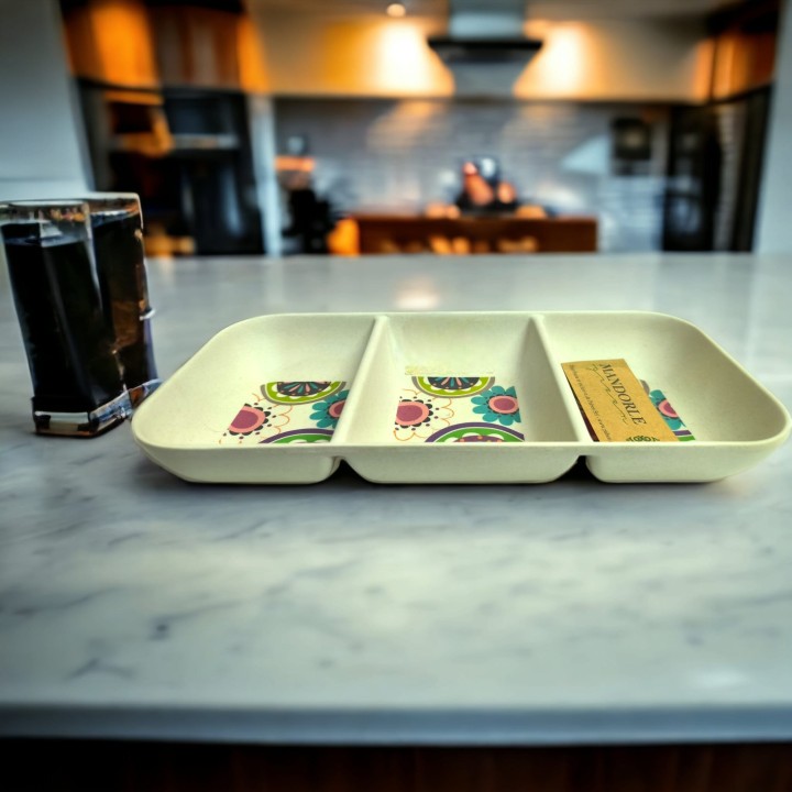 Vassoio 3 scom/fiori 25 cm.bambu' bambù | CarinCasa