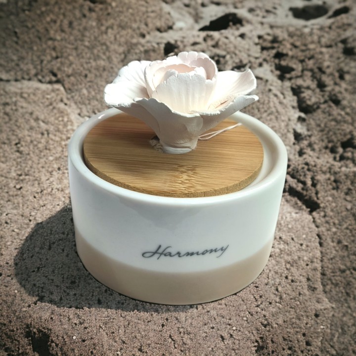 Scatola tonda profumatore ceramica Cm 8 harmony | CarinCasa