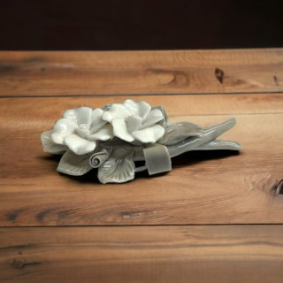 Doppio fiore applicazione porcellana 12 cm | CarinCasa