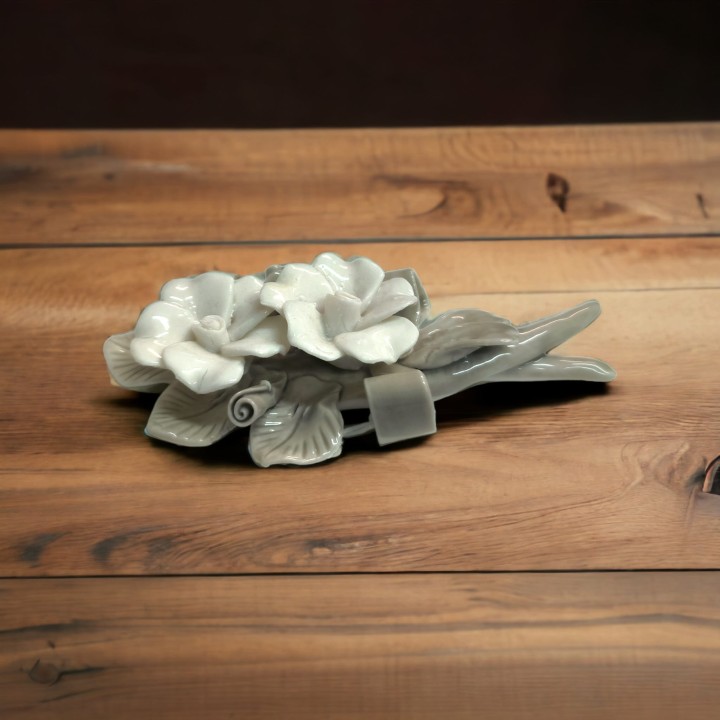 Doppio fiore applicazione porcellana 12 cm | CarinCasa