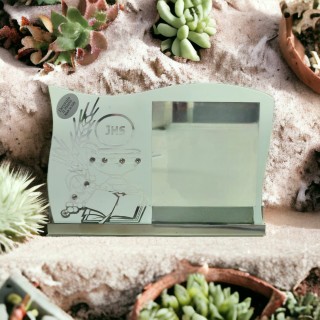 Portafoto in vetro con calice comunione 17,5x 12 cm |…