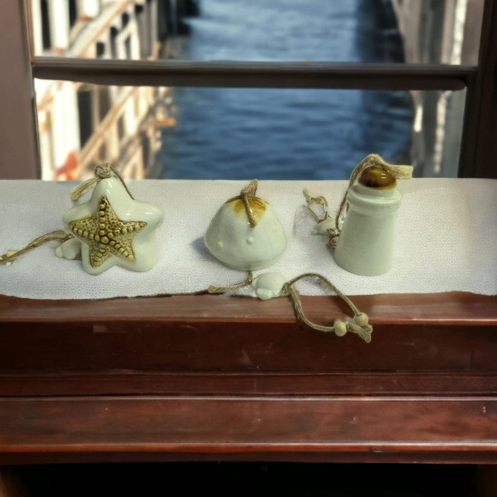 Ciondolo marino pezzo singolo campane 4 assortiti 8 cm |…