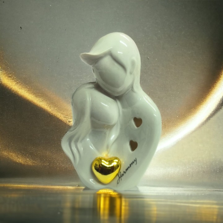 Profumatore cuore oro harmony 10x16 cm | CarinCasa