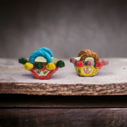 Coffe ceramica decorate 2 colori assortiti pezzo singolo 13,5x11 cm