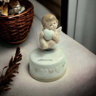 Carillon angioletto cuore porcellana 8x12 cm | CarinCasa