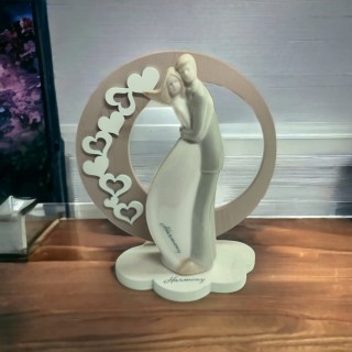 Statuetta coppia sposi porcellana harmony 12x13,5 cm |…