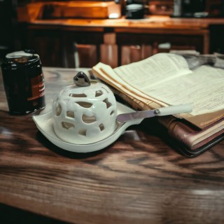 Porta marmellata con coltello paletta 16x8 cm | CarinCasa