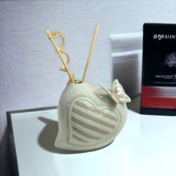 Profumatore cuore a righe harmony 11 cm  tortora