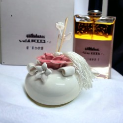 Profumatore porcellana con fiore sant'etienne malvagni 8 cm