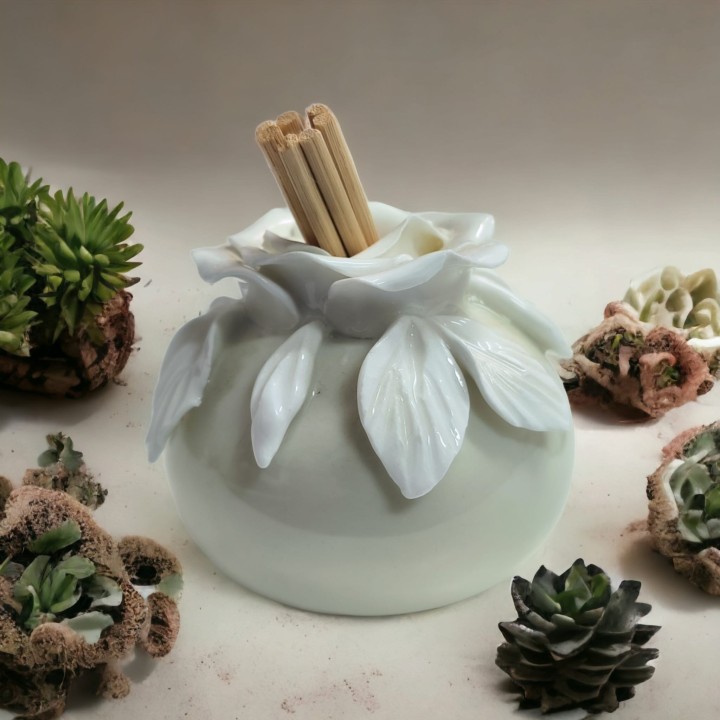 Profumatore porcellana fiore bianco sant'etienne malvagni 7…
