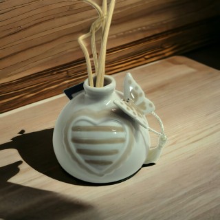 Profumatore a righe cuore con farfalla harmony 9 cm |…