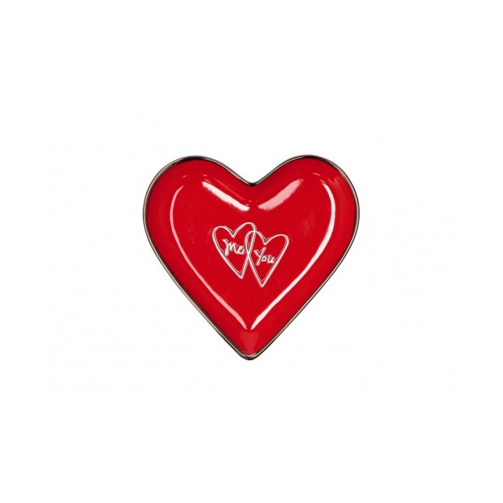 Piattino cuore in ceramica "Ador"-ass. 2 decori e 2…