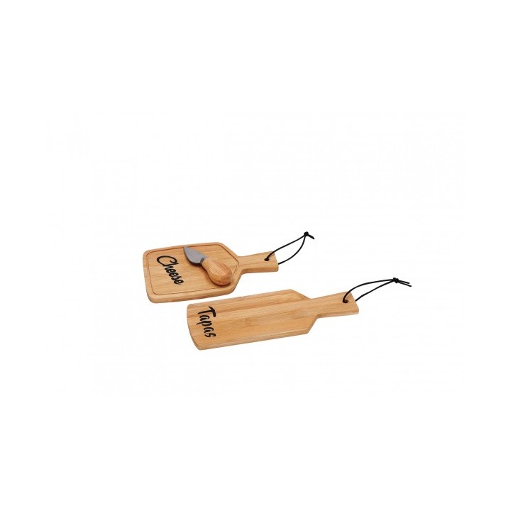 Set 2 taglieri in bamboo con 1 coltello-cm. 19 x 12 / cm…